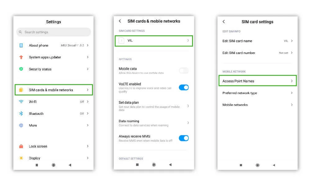 VI (Vodafone Idea) APN Settings for High Internet Speed 2 Vodafone APN Settings